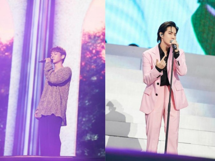 Tidak berbeda jauh dari SHINee, konser SMTOWN kali ini hanya menampilkan 5 anggota EXO. Suho tampil dengan lagu Hurdle, sedangkan Chen mengobati rindu penggemar dengan lagu Beautifull Goodbye/Foto: instagram.com/smtown