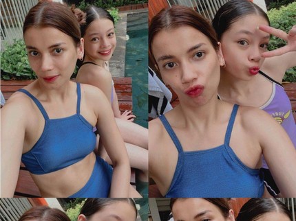 5 Potret Sabrina dan Nada Tarina yang Disebut Netizen Makin Mirip Ibu dan Anak