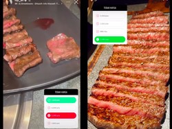 Wow! Fuji Pamer Makan Steak Harga Rp 3,2 Juta di Restoran Mewah