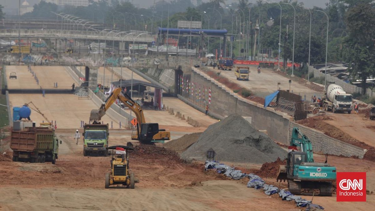 FOTO: Melihat Tol Cijago Seksi 3 yang Ditargetkan Rampung Akhir 2022