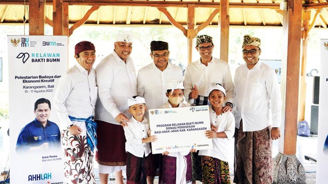 Taspen ikut memeriahkan peringatan HUT ke-77 RI melalui Program Relawan Bakti BUMN untuk Karangasem, Bali pada 14 - 17 Agustus 2022 lalu.