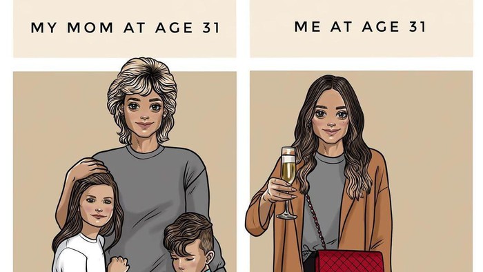 5 Ilustrasi Karya Seniman Asal Hungaria Ini Gambarkan Tantangan yang Dihadapi Perempuan Sehari-hari, Bisa Relate?