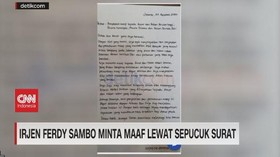 VIDEO: Irjen Ferdy Sambo Minta Maaf Lewat Sepucuk Surat