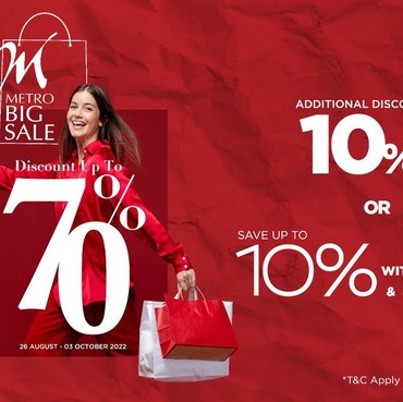 Tampil Gaya Tetap Cuan, Dapatkan Diskon hingga 70% di METRO BIG SALE!