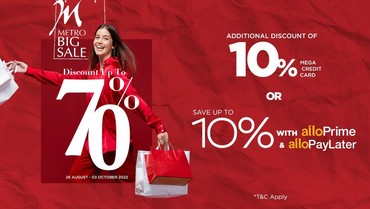 Tampil Gaya Tetap Cuan, Dapatkan Diskon hingga 70% di METRO BIG SALE!