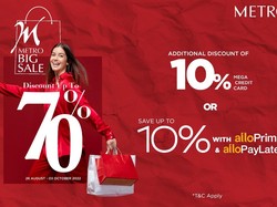 Tampil Gaya Tetap Cuan, Dapatkan Diskon hingga 70% di METRO BIG SALE!