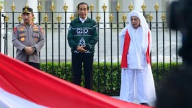 Jokowi Resmi Buka Kirab Merah Putih Didampingi Kapolri