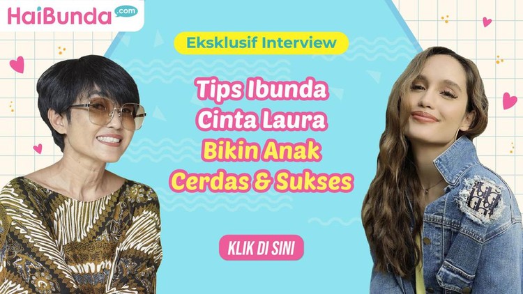 Banner tips ibunda Cinta Laura bikin anak cerdas dan sukses