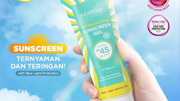 Jadi Sunscreen Viral, Simak Kandungan dan Manfaat Azarine Hydrasoothe Sunscreen Gel SPF45 PA++++