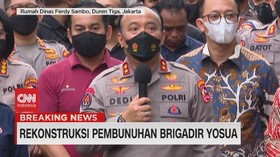 VIDEO: Rekonstruksi Pembunuhan Brigadir Yosua Rampung