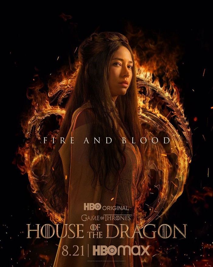 Last but not least, ada Mysaria yang diperankan aktris Jepang bernama Sonoya Mizuno. Ia datang ke Westeros tanpa punya apa-apa. Berbekal kegigihannya, ia berhasil menjadi sekutu dari Prince Daemon Targaryen. /Foto: Instagram/houseofthedragonhbo
