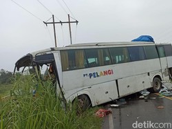 Kecelakaan Maut Bus Pelangi Vs Truk di Rokan Hilir, Sopir Bus Tewas