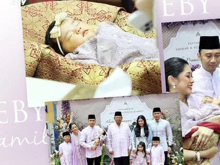 7 Potret Akikah dan Syukuran Anak Ke-4 Aliya Rajasa & Ibas, Acara Berjalan Khidmat Bun