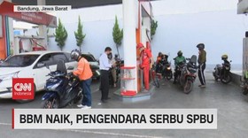 VIDEO: BBM Naik, Pengendara Serbu SPBU