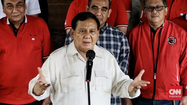 Prabowo Jawab Isu PDIP Tak Diajak Masuk Pemerintahan