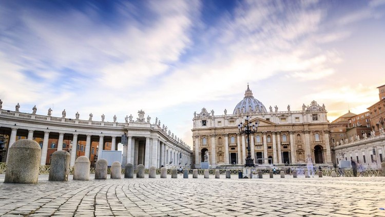 Saint Peter's Basilica and square in Vatican City, Rome, Italy