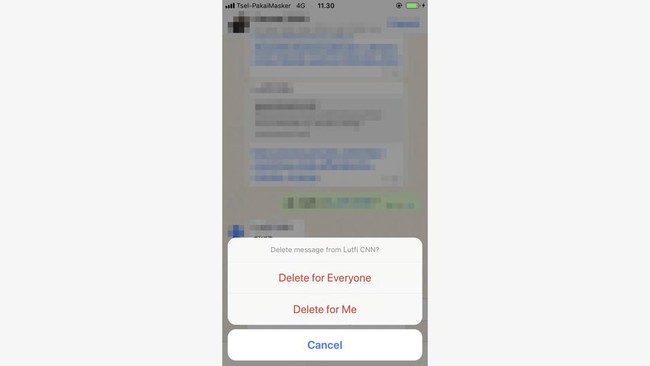 CNNIndonesia.com beruntung bisa menguji fitur baru ini. Admin grup WhatsApp dapat menghapus pesan apa pun yang dikirimkan anggota grup, teks, gambar dan suara.