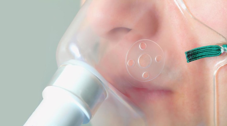 Ilustrasi Masker Oksigen Close- up photo of the medical mask