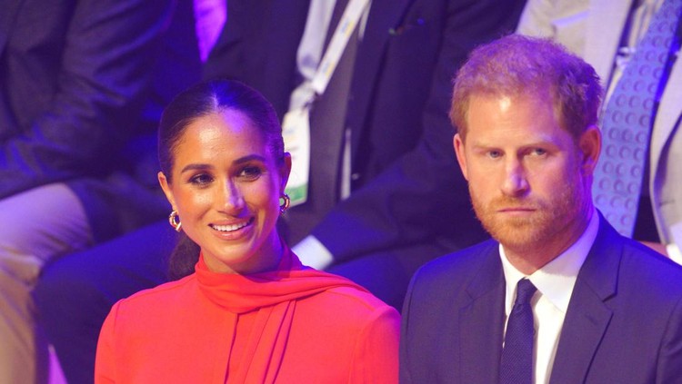 The Duke and Duchess of Sussex attend the One Young World 2022 Manchester Summit at Bridgewater Hall, Manchester, during their visit to the UK. Picture date: Monday September 5, 2022. (Photo by Peter Byrne/PA Images via Getty Images)