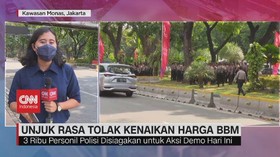 VIDEO: Situasi Unjuk Rasa Tolak Kenaikan Harga BBM di Kawasan Monas