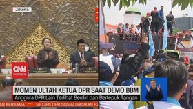 VIDEO: Momen Ultah Ketua DPR Saat Demo BBM