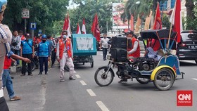 Demo BBM, Pengemudi Betor Sumut Minta Turunkan Harga Sembako