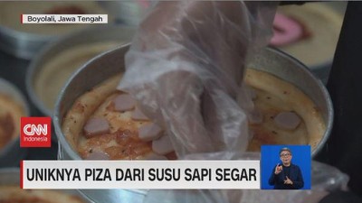 VIDEO: Uniknya Piza dari Susu Sapi Segar