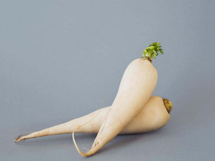 Daikon atau lobak putih/Foto: pexels.com/Anna Nekrashevich
