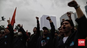 Massa Demo Patung Kuda Bubar, HMI Geser Titik Aksi ke Kementerian ESDM
