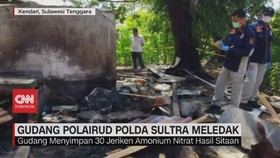 VIDEO: Gudang Polairud Polda Sultra Meledak
