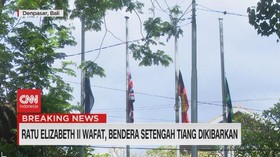 VIDEO: Ratu Elizabeth II Wafat, Bendera Setengah Tiang Dikibarkan