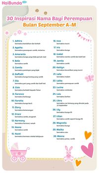 arti nama bayi bulan September
