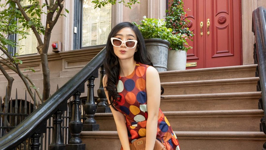 Febby Rastanty di Fashion Show Kate Spade Spring 2023 New York Fashion Week