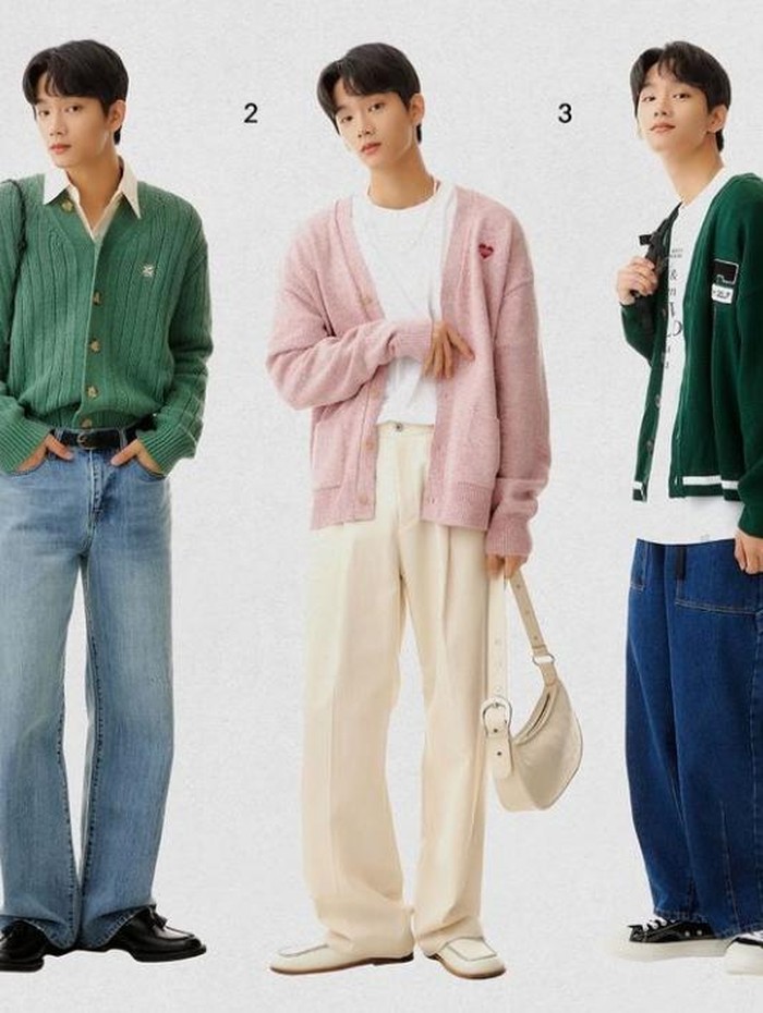 Cardigan menjadi salah satu fashion item yang bisa kamu temukan di MUSINSA. Untuk menciptakan Korean look ala kamu, mengkombinasikan cardigan dengan beberapa outfit lainnya bisa menjadi pilihan./ Foto: instagram.com/musinsacom