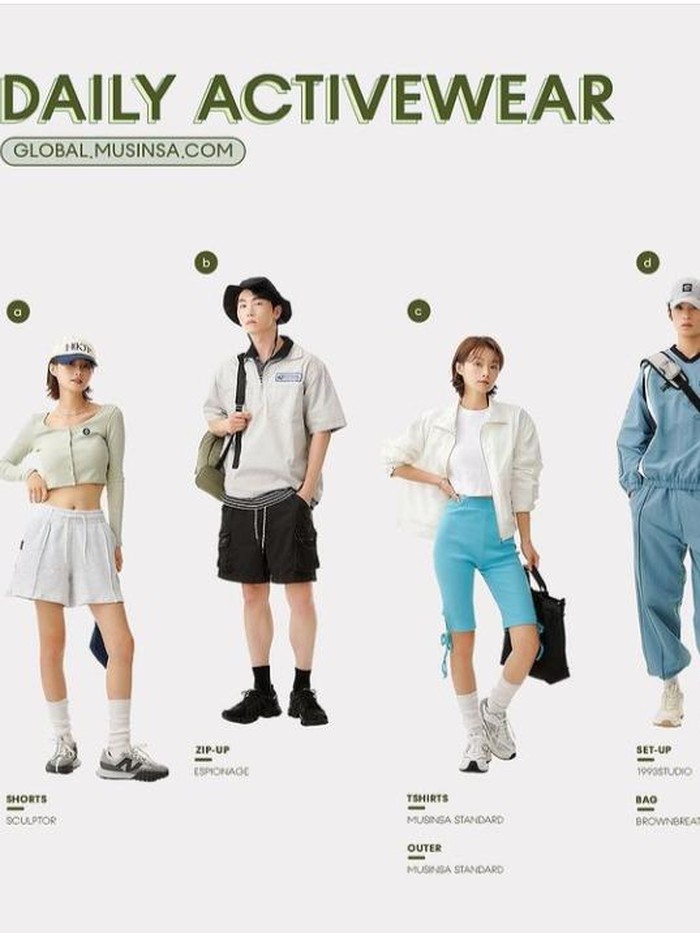 Koleksi Daily Activewear pas banget untuk kamu yang punya banyak kegiatan! Dengan set pakaian yang nyaman seperti ini, kamu dapat mengenakannya sebagai sport fashion atau kegiatan santai lainnya, Beauties./ Foto: instagram.com/musinsa_global