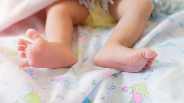 Little feet of baby