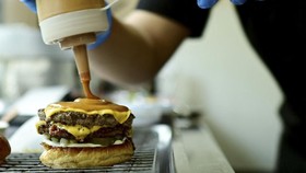 FOTO: Kres..Kres.. Renyahnya Burger Jangkrik Kaya Protein
