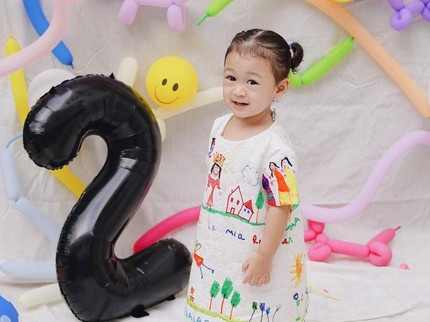 7 Potret Ulang Tahun Ke-2 Putri Dian Pelangi, Gemas Bertema Doodle