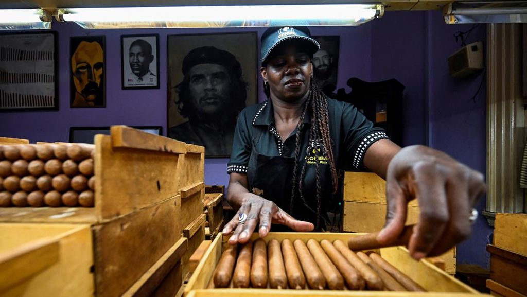 Castros Lieblingszigarre, die Cohiba Lancero, die er rauchte, bis er 1985 im Alter von 59 Jahren damit aufhörte, wird immer noch in der Fabrik hergestellt.| Bildquelle: © AFP/YAMIL LAGE | Bilder sind in der Regel urheberrechtlich geschützt