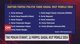 VIDOE: Tak Penuhi Syarat, 11 Parpol Gagal Ikut Pemilu 2024
