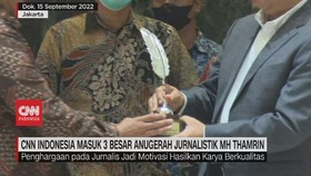 VIDEO: CNN Indonesia Masuk 3 Besar Anugerah Jurnalistik MH Thamrin
