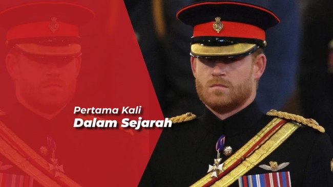 Para Cucu Jaga Peti Ratu Elizabeth II, Pangeran Harry Berseragam Militer