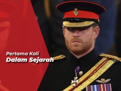 Para Cucu Jaga Peti Ratu Elizabeth II, Pangeran Harry Berseragam Militer