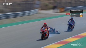 VIDEO: Insiden Mengerikan Marquez dan Nakagami di MotoGP Aragon