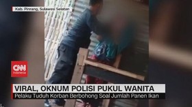 VIDEO: Viral, Oknum Polisi Pukul Seorang Ibu