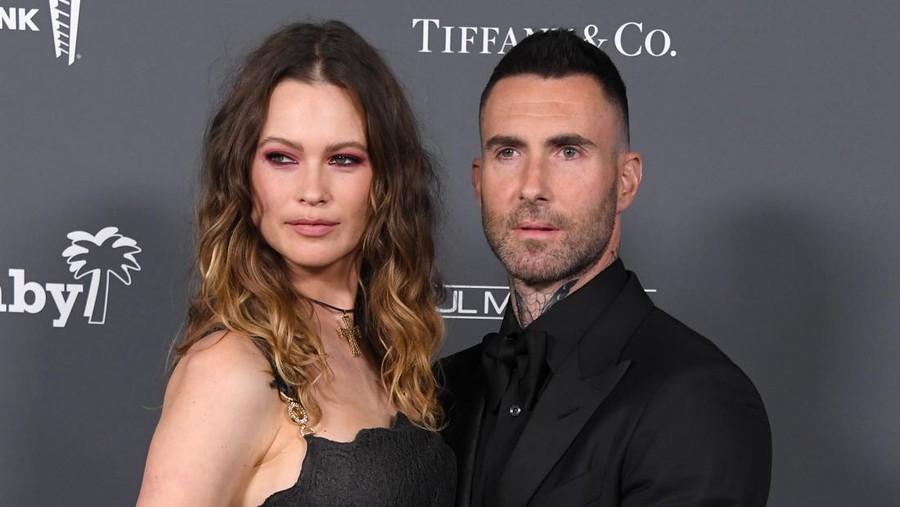 NEW YORK, NY - JUNE 25:  Adam Levine (R) and Model Behati Prinsloo attend the "Begin Again" premiere at SVA Theater on June 25, 2014 in New York City.  (Photo by Mike Pont/FilmMagic)