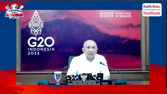 Menkop UKM Teten Masduki, mengatakan sektor pangan dan kuliner adalah mayoritas dari pelaku UMKM Tanah Air yang merupakan pilar perekonomian nasional.