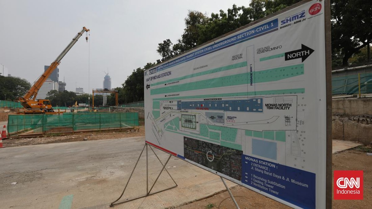 FOTO: Mengintip Progres Proyek MRT Jakarta Rute Thamrin-Monas