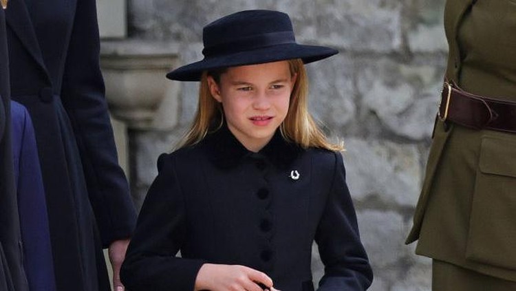 Putri Charlotte saat pemakaman Ratu Elizabeth II