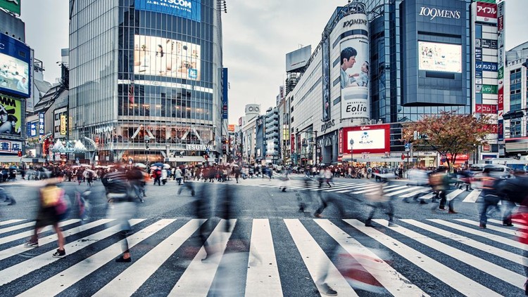 Ilustrasi Shibuya Tokyo Jepang